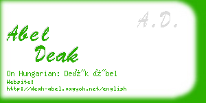 abel deak business card